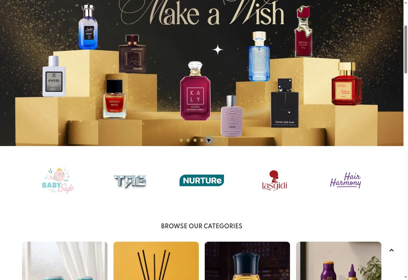 Imperio’s live perfume promotion and brand discovery section