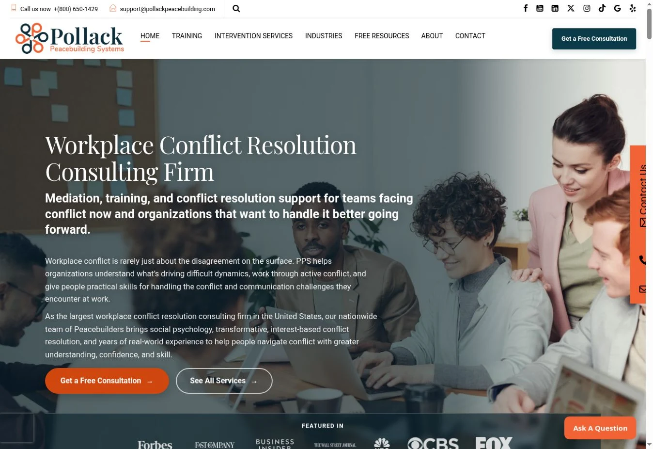 Pollack Peacebuilding training page, supported during Ademola’s international contract engagement